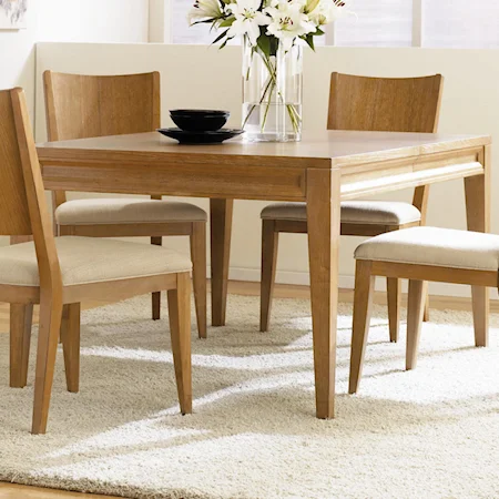 Rectangle Leg Dining Table with 2 Leaves